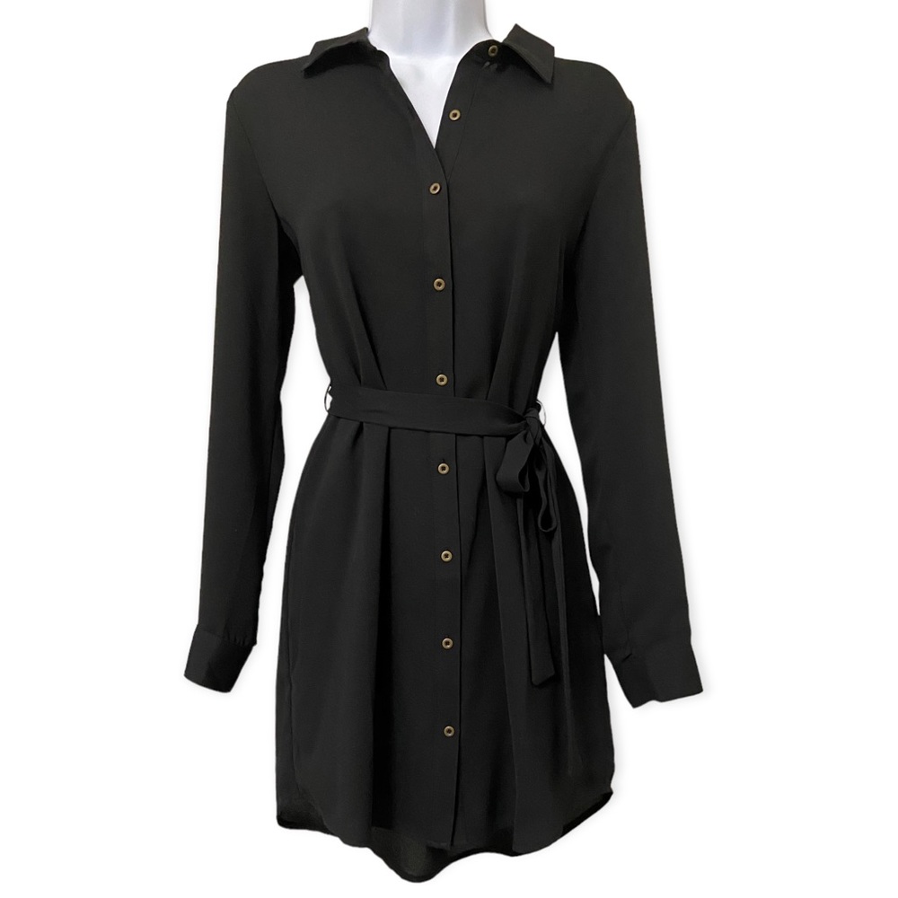 FOREVER21 Long-Sleeve Shirt Dress Size S